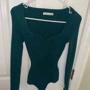 Long sleeve sweetheart bodysuit